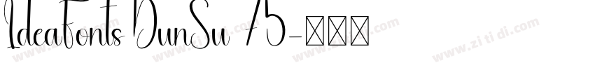 IdeaFonts DunSu 75字体转换